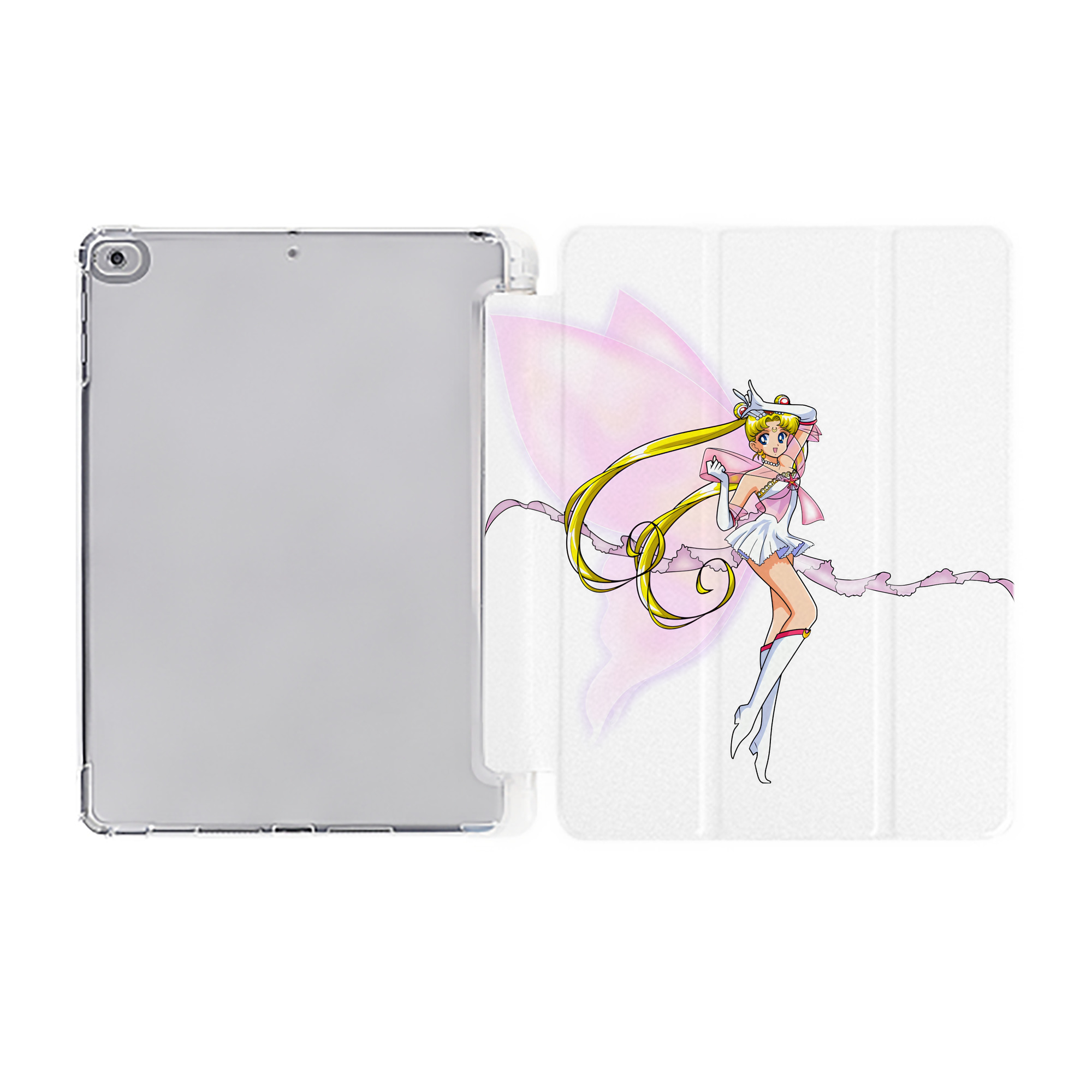 （画像用） 美少女戦士セーラームーン 月野 うさぎ つきの うさぎ Sailor Moon Tsukino Usagi IPad ケース ペン収納付き 三つ折りスタンド PUレザー×シリコン 対応機種9.5/10.5/10.9インチ